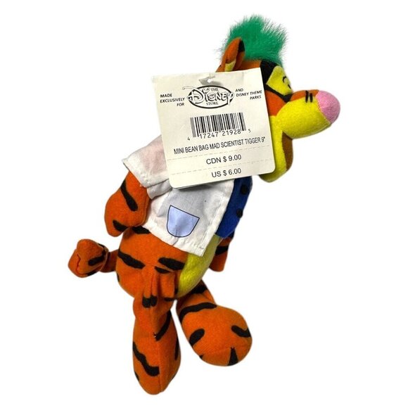 NWT 90s Disney Store MAD SCIENTIST TIGGER Vintage DISNEY Mini Beanie Pooh Doll - Picture 5 of 5